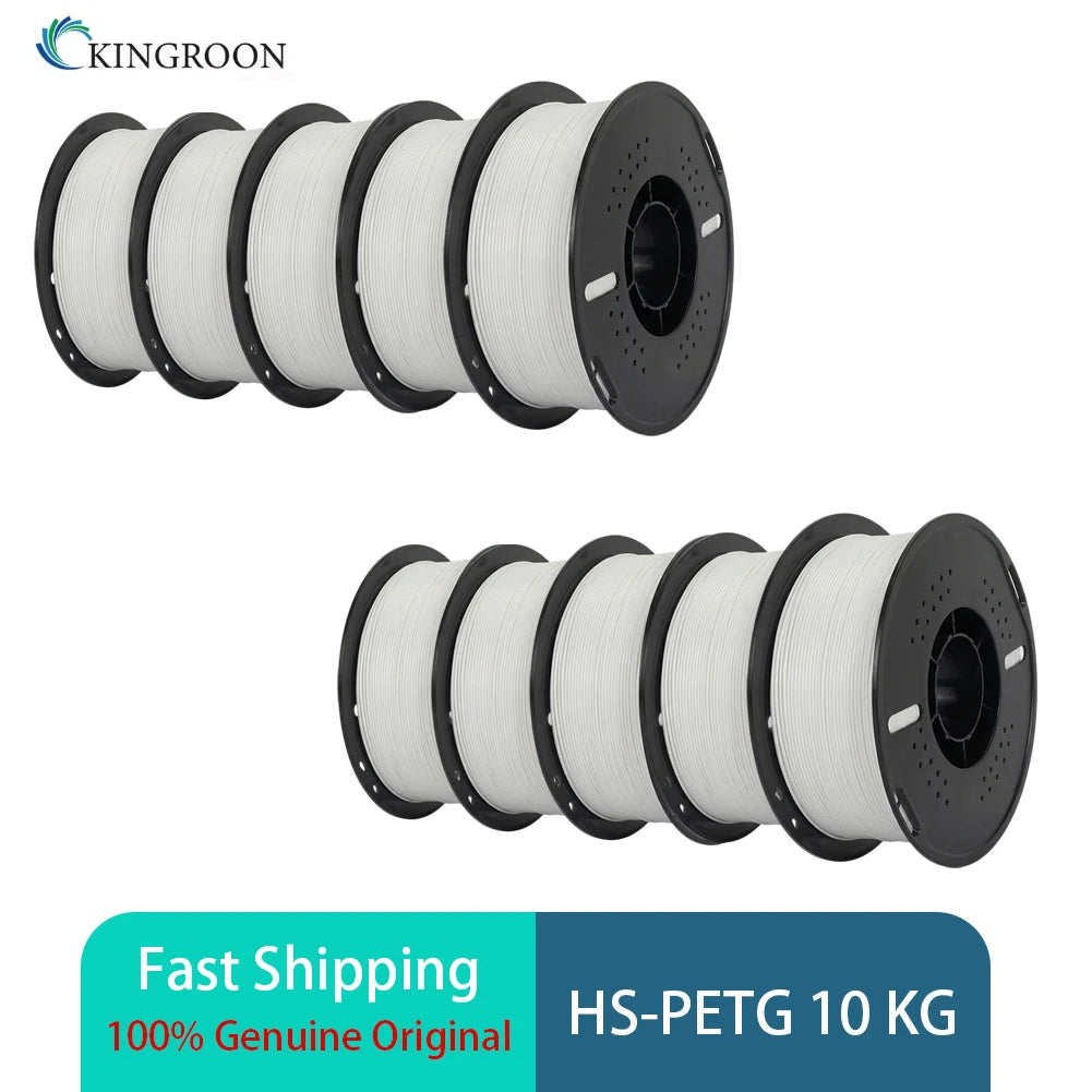 KINGROON 10KG Newest HS-PETG 3D Printer Filament 1.75mm High Speed Hyper PETG 10KG multi-color High Toughness Fast Shipping